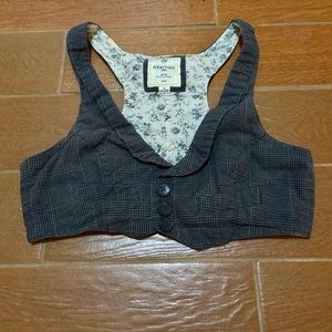 Aeropostale plaid cropped vest size Small